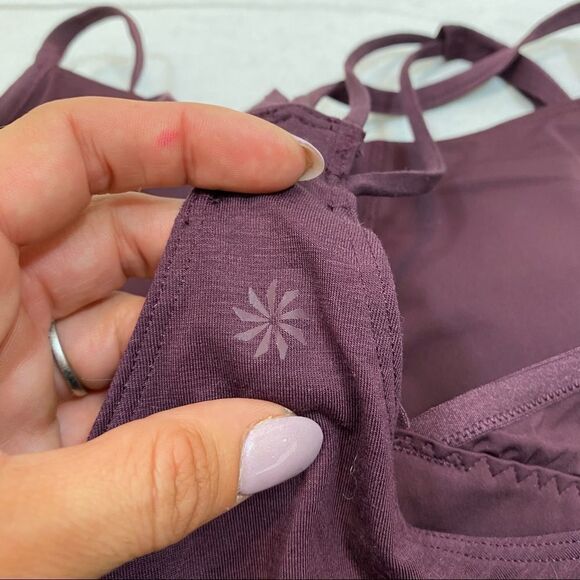 Athleta‎ Burgundy Tank With Attached Sport Bra XS - Picture 11 of 14